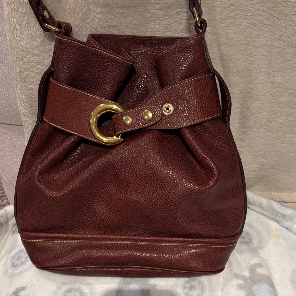 Francesco Biasia Rich Brown Leather Shoulder Bag